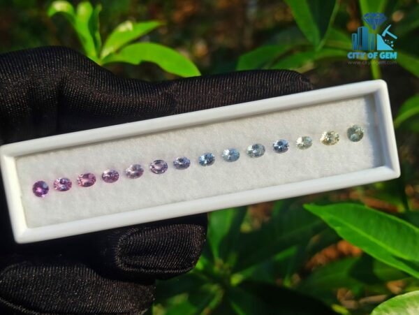 Ceylon Natural Pink To Yellow Color Range Sapphire Collection For Jewelry Design
