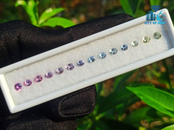 Ceylon Natural Pink To Yellow Color Range Sapphire Collection For Jewelry Design