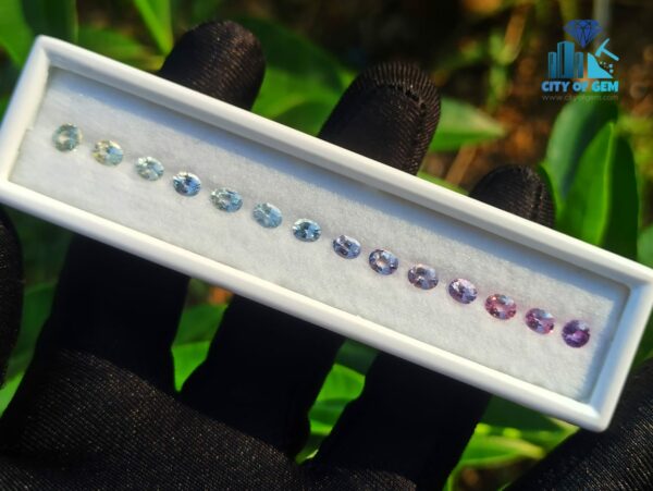 Ceylon Natural Pink To Yellow Color Range Sapphire Collection For Jewelry Design