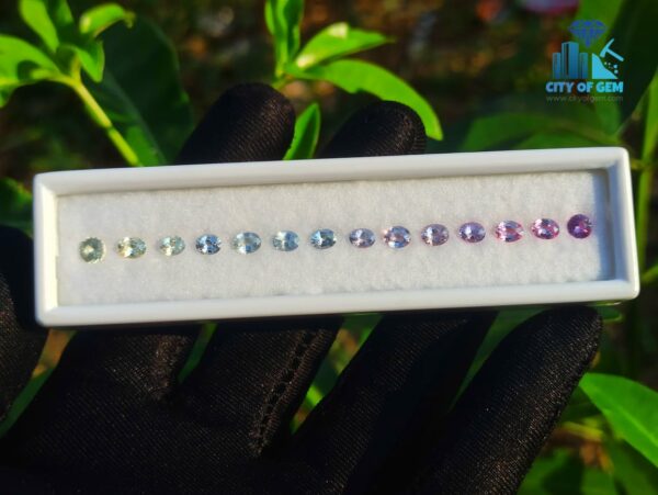 Ceylon Natural Pink To Yellow Color Range Sapphire Collection For Jewelry Design