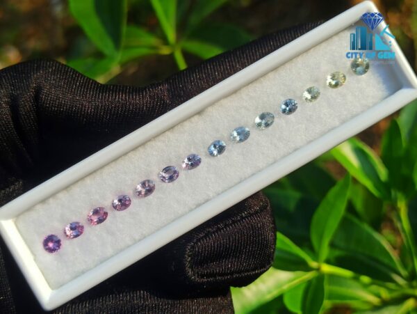 Ceylon Natural Pink To Yellow Color Range Sapphire Collection For Jewelry Design