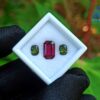 Ceylon Natural Rhdolite Garnet & Green Zircon Gemstones For Jewelry Design