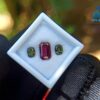 Ceylon Natural Rhdolite Garnet & Green Zircon Gemstones For Jewelry Design