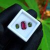 Ceylon Natural Rhdolite Garnet & Green Zircon Gemstones For Jewelry Design