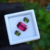 Ceylon Natural Rhdolite Garnet & Green Zircon Gemstones For Jewelry Design