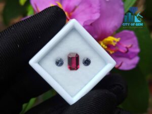 Natural Rhodolite Garnet & Gray Spinel Gemstones For Jewelry Design