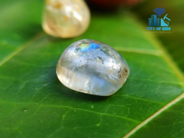 Ancient Natural White & Light Blue Sapphire Mukkaru Beads