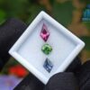 Natural Green Zircon, Gray Spinel & Rhodolite Garnet Gemstones For Jewelry Design