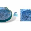 Natural Carved Blue Glass from Galpaya ancient mukakru Deposit