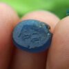 Natural Carved Blue Glass from Galpaya ancient mukakru Deposit