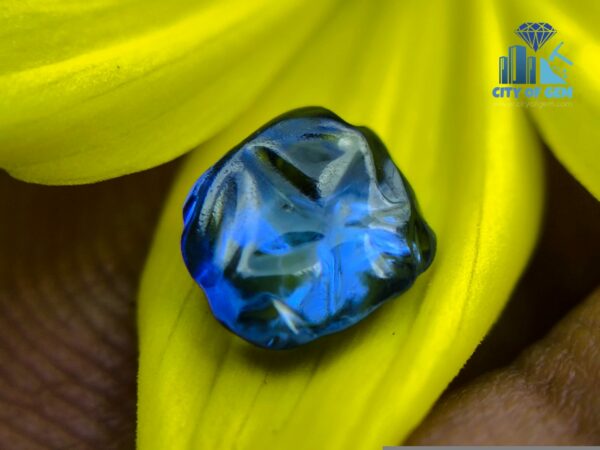 Ancient Natural Blue Sapphire Mukkaru Bead