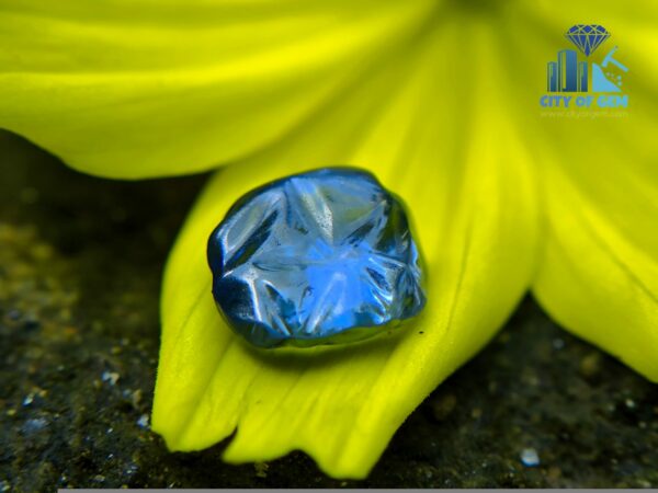 Ancient Natural Blue Sapphire Mukkaru Bead