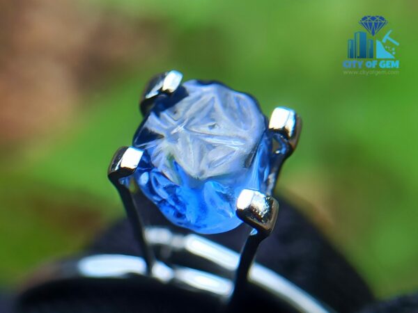 Ancient Natural Blue Sapphire Mukkaru Bead