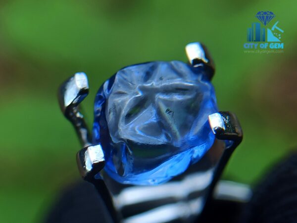 Ancient Natural Blue Sapphire Mukkaru Bead