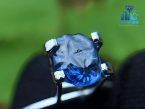 Ancient Natural Blue Sapphire Mukkaru Bead