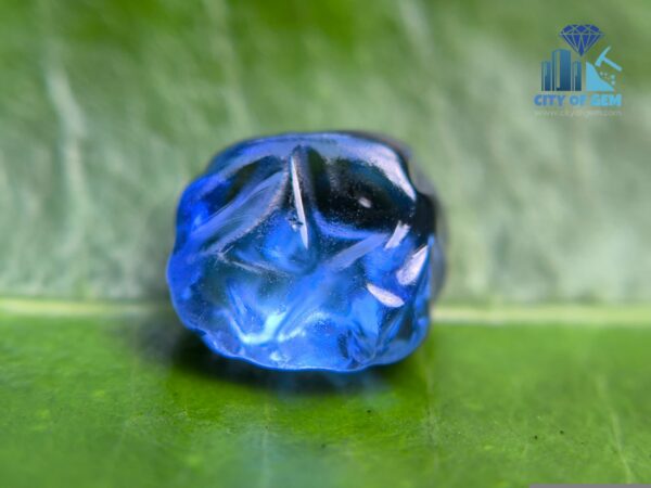 Ancient Natural Blue Sapphire Mukkaru Bead