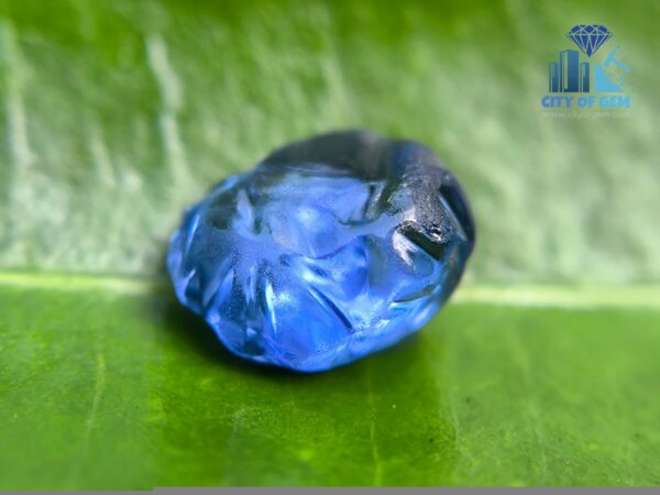 Ancient Natural Blue Sapphire Mukkaru Bead