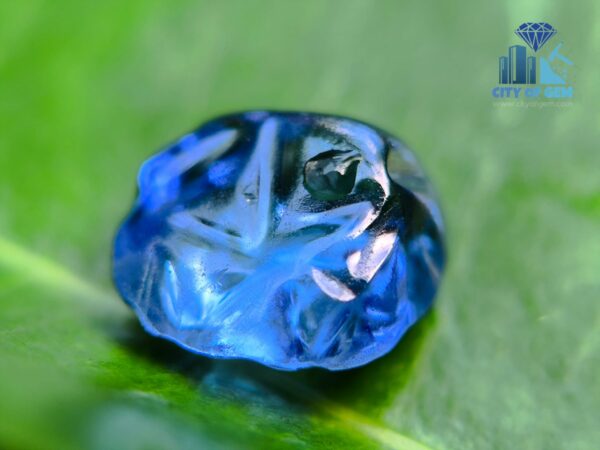 Ancient Natural Blue Sapphire Mukkaru Bead