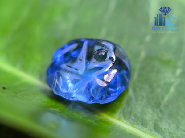 Ancient Natural Blue Sapphire Mukkaru Bead