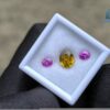 Ceylon Natural Pink Sapphire Pair & Yellow Zircon for Jewelry Designs
