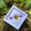 Ceylon Natural Pink Sapphire Pair & Yellow Zircon for Jewelry Designs
