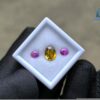 Ceylon Natural Pink Sapphire Pair & Yellow Zircon for Jewelry Designs