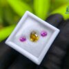 Ceylon Natural Pink Sapphire Pair & Yellow Zircon for Jewelry Designs