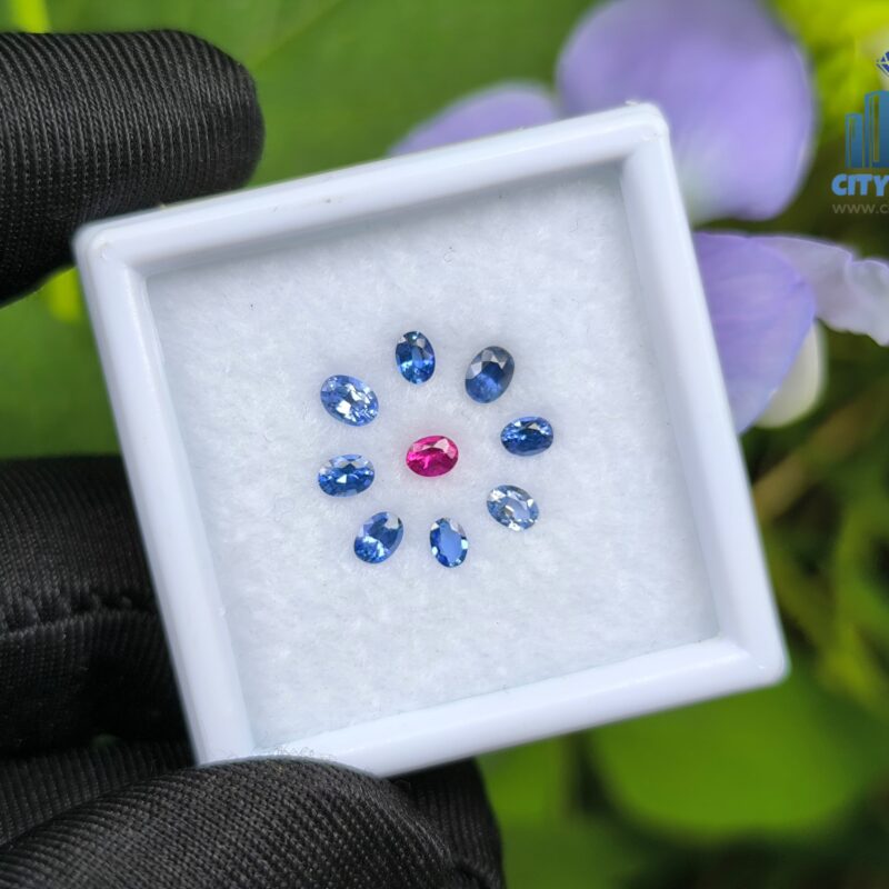 Ceylon Natural Ruby & Blue Sapphires Collection for Jewelry Designs