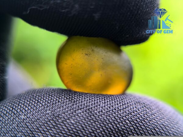 Ancient Natural Tourmaline Mukkaru Bead with Old Carvings