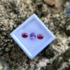 Ceylon Natural Purple Sapphire and Red Garnet Oval Pair for Jewelry Designs