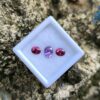 Ceylon Natural Purple Sapphire and Red Garnet Oval Pair for Jewelry Designs