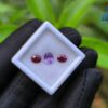 Ceylon Natural Purple Sapphire and Red Garnet Oval Pair for Jewelry Designs