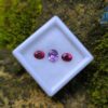 Ceylon Natural Purple Sapphire and Red Garnet Oval Pair for Jewelry Designs