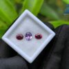 Ceylon Natural Purple Sapphire and Red Garnet Oval Pair for Jewelry Designs