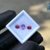 Ceylon Natural Purple Sapphire and Red Garnet Oval Pair for Jewelry Designs