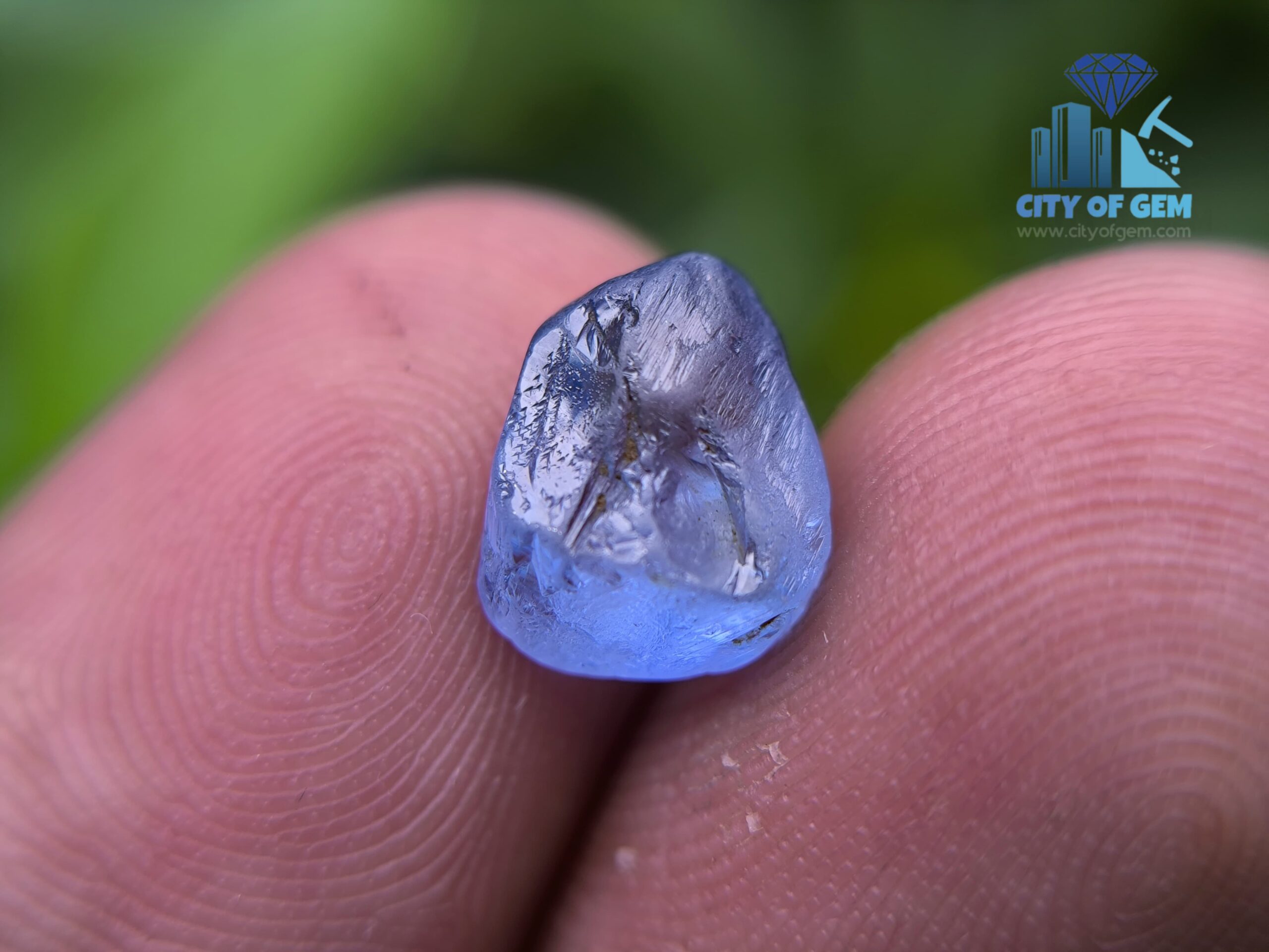 Natural blue unheated untreated sapphire gem rough crystal from Ceylon (Sri on sale Lanka).