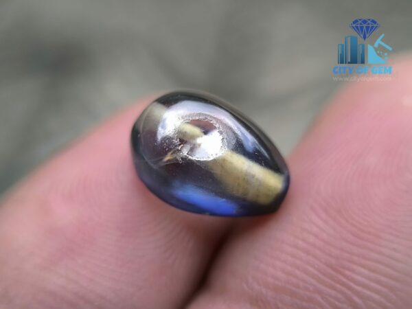 Ancient Natural Bi-color Sapphire Mukkaru Bead - Uncommon Bead wedding stone