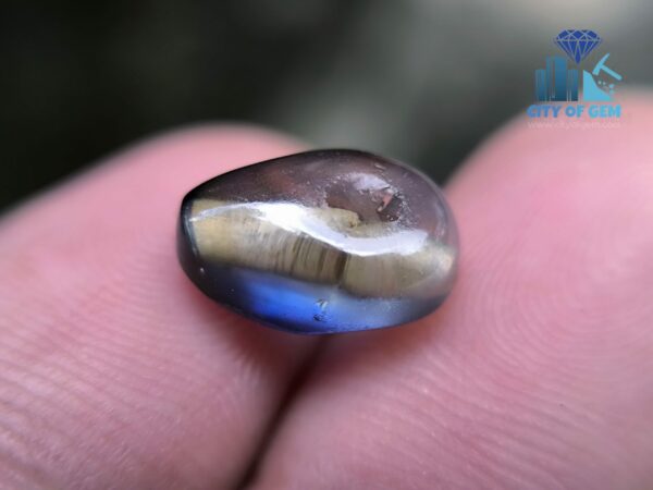 Ancient Natural Bi-color Sapphire Mukkaru Bead - Uncommon Bead wedding stone