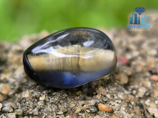 Ancient Natural Bi-color Sapphire Mukkaru Bead - Uncommon Bead wedding stone