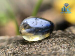 Ancient Natural Bi-color Sapphire Mukkaru Bead - Uncommon Bead wedding stone