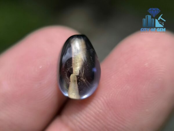 Ancient Natural Bi-color Sapphire Mukkaru Bead - Uncommon Bead wedding stone