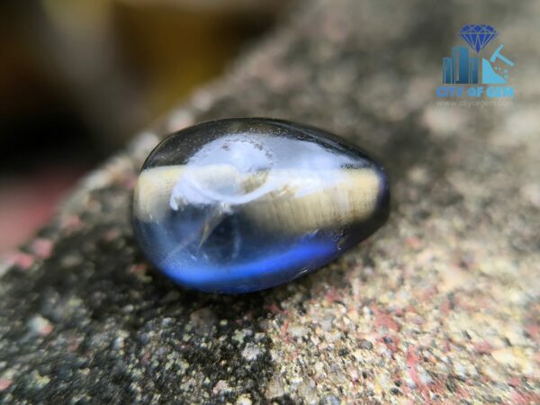 Ancient Natural Bi-color Sapphire Mukkaru Bead - Uncommon Bead wedding stone