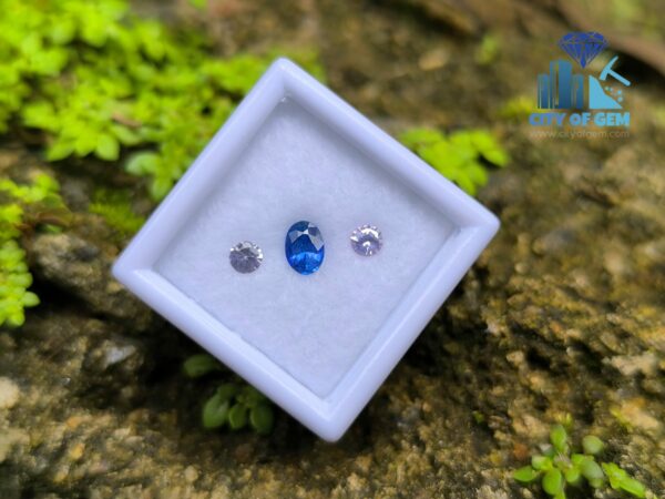 Ceylon Cornflower Blue Sapphire & Light Pink Pair for Jewelry Designs