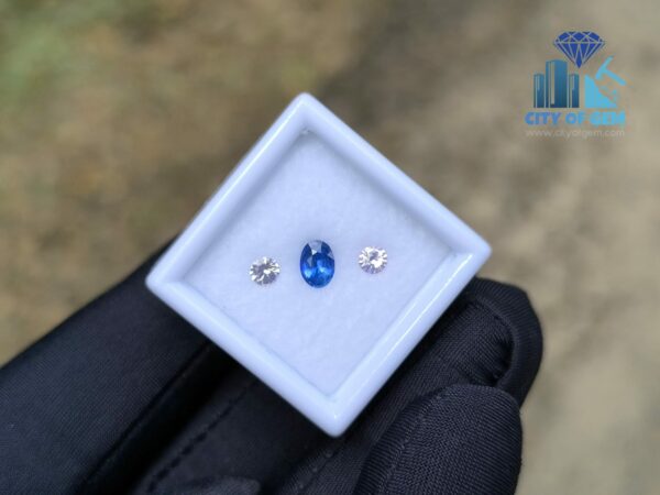 Ceylon Cornflower Blue Sapphire & Light Pink Pair for Jewelry Designs