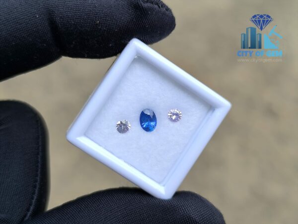 Ceylon Cornflower Blue Sapphire & Light Pink Pair for Jewelry Designs