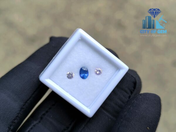 Ceylon Cornflower Blue Sapphire & Light Pink Pair for Jewelry Designs