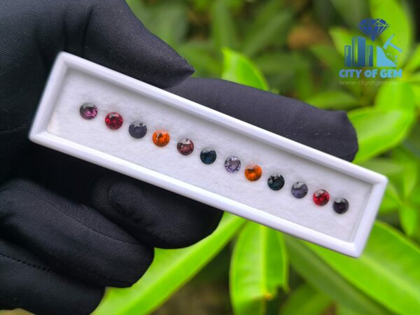 Ceylon Natural Garnet & Spinel Round Collection for Jewelry Designs