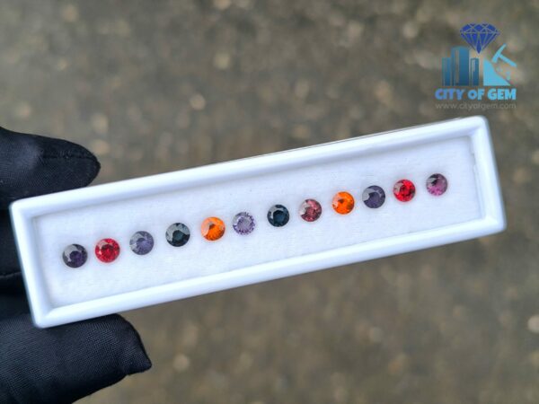 Ceylon Natural Garnet & Spinel Round Collection for Jewelry Designs