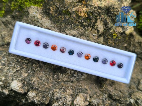 Ceylon Natural Garnet & Spinel Round Collection for Jewelry Designs