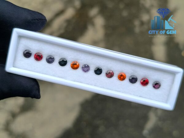 Ceylon Natural Garnet & Spinel Round Collection for Jewelry Designs